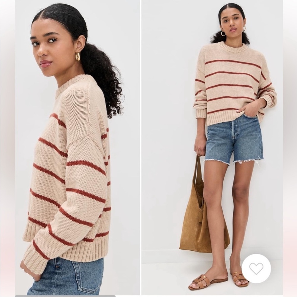 Jenni Kayne Chloe Striped Crewneck Sweater new with tags, sold out!